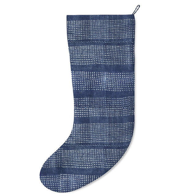 Speckled Indigo Stocking Holiday Accent ADT 