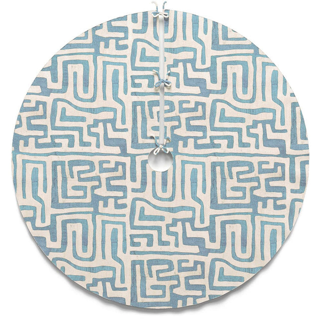 Indigo Classic Kuba Cloth Tree Skirt Holiday Accent ADT 