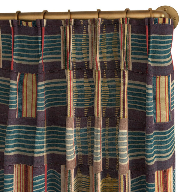 Aubergine Ewe Kente French Pleat Curtain Curtains ADT 