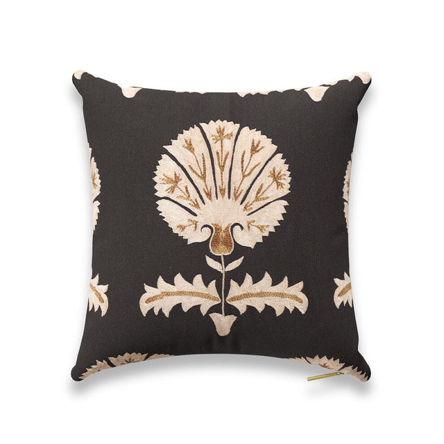 Black Daisy Suzani Pillow Pillow ADT 18" W x 18" H 