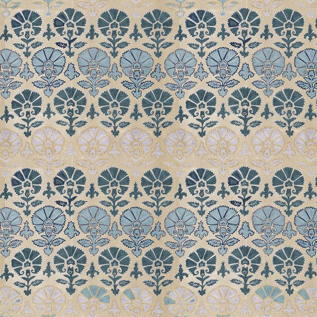 Blue Daisy Suzani Wallpaper Yardage St. Frank 