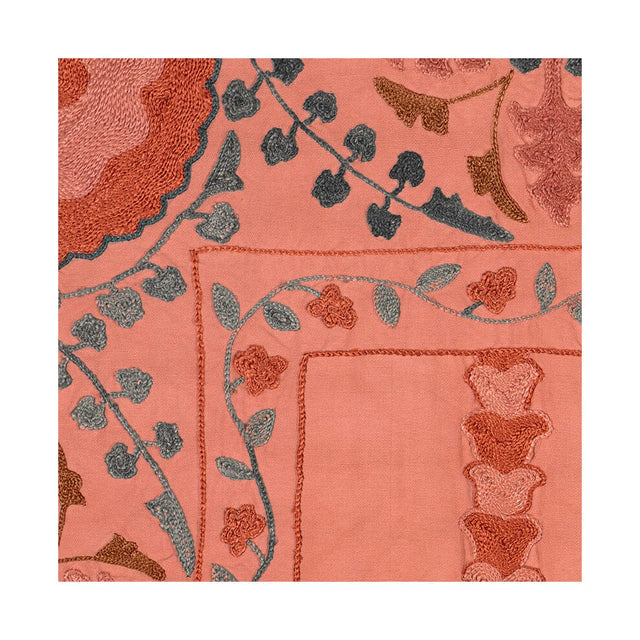 Coral Trellis Suzani Fabric Fabric by the Yard ADT Yardage 