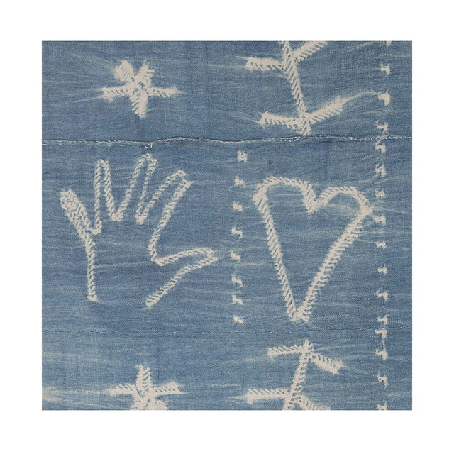 Heart in Hand Indigo Outdoor Performance Fabric Fabric by the Yard ADT 