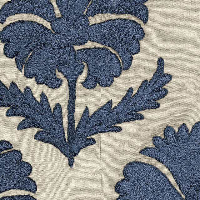 Indigo Daisy Suzani Wallpaper Yardage St. Frank 
