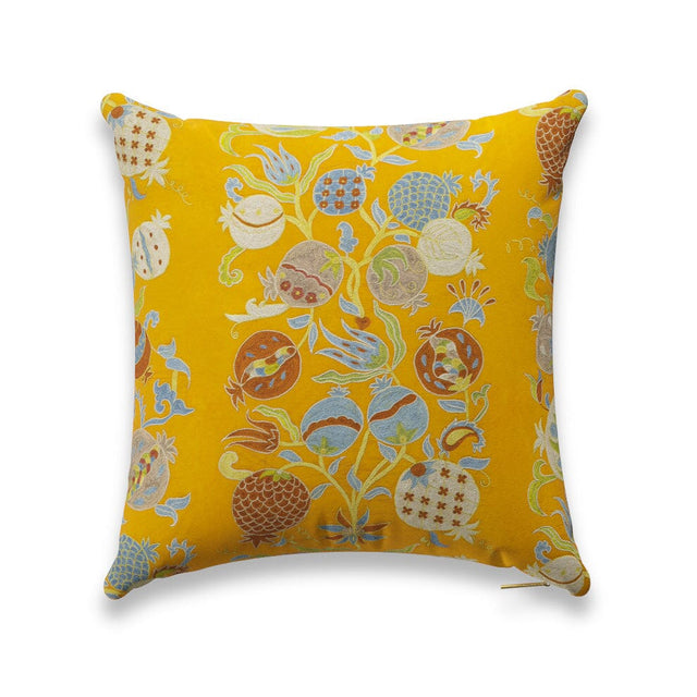 Golden Pomegranate Suzani Pillow Pillow ADT 22" W x 22" H 