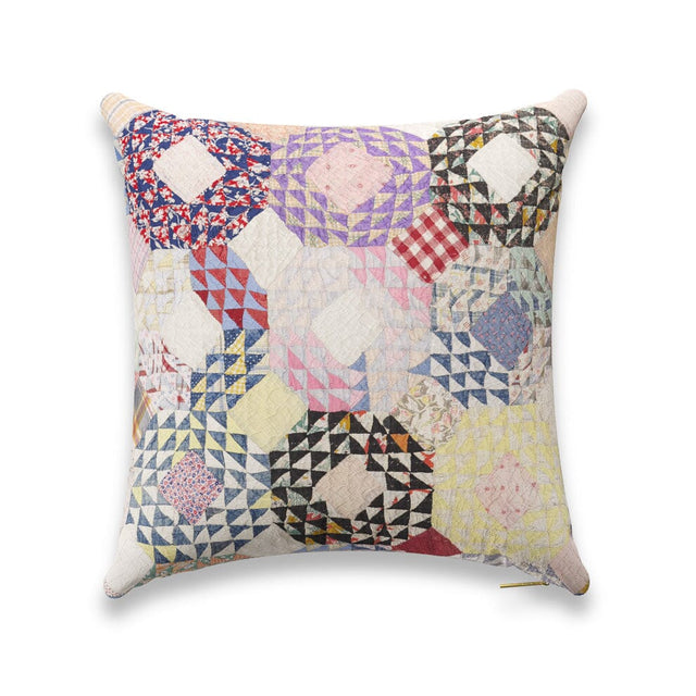 Shell Kaleidoscope Quilt Pillow Pillow ADT 22" W x 22" H 