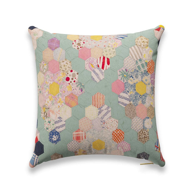 Teal Diamond Quilt Pillow Pillow ADT 22" W x 22" H 