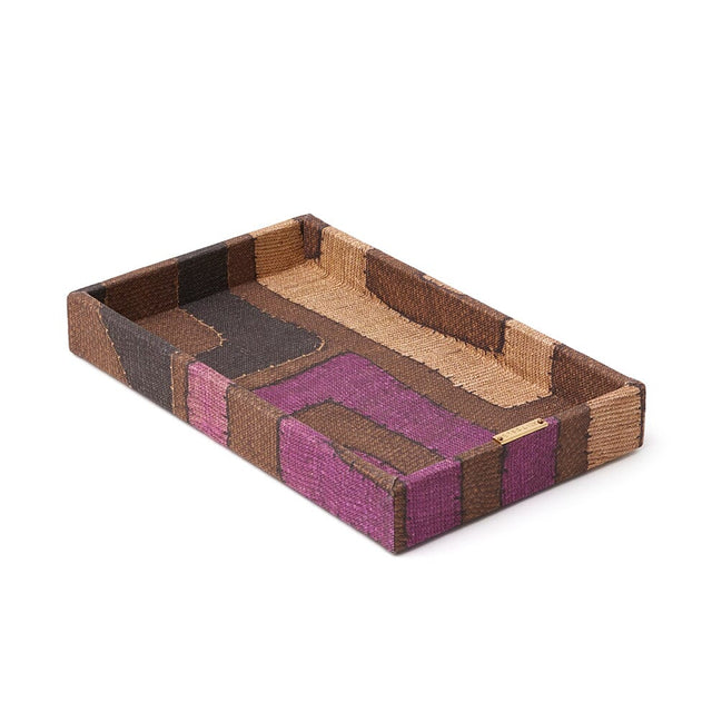 Plum Patchwork Kuba Cloth - Vanity Tray Tray St. Frank 