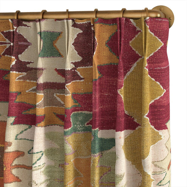 Bold Kaleidoscope Kilim French Pleat Curtain Curtains St. Frank 