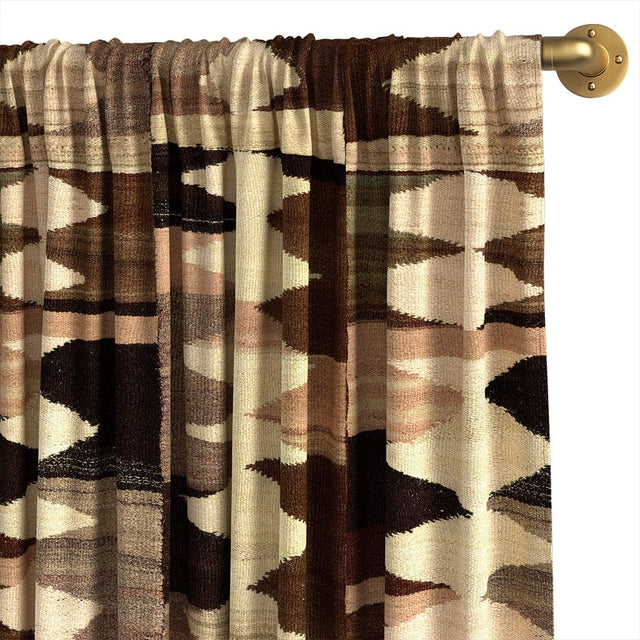 Toffee Diamond Frazada Rod Pocket Curtain Curtains St. Frank 