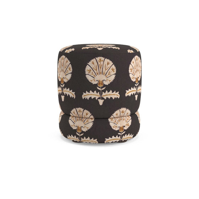 Black Daisy Suzani Nico Small Ottoman Furniture Revive 