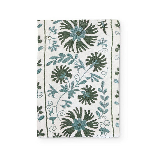 Sage Ribbon Suzani Tablecloth Table Linens St. Frank 