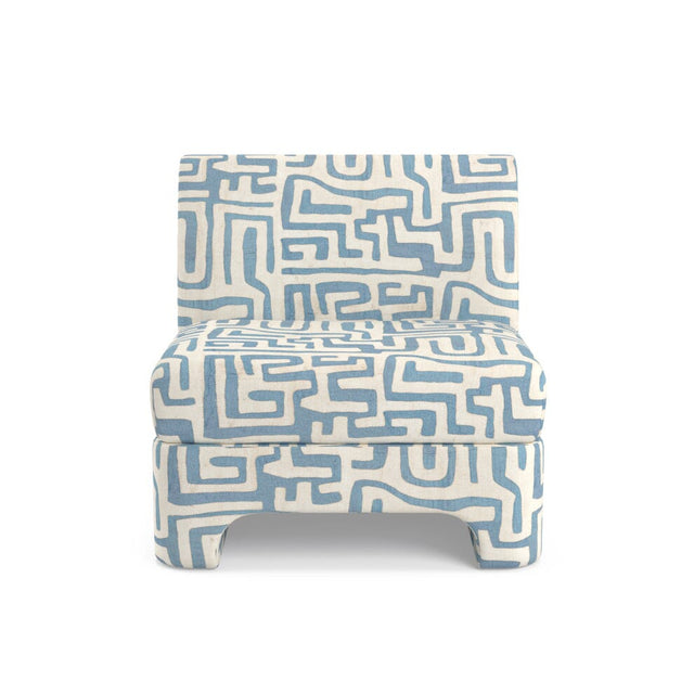 Indigo Classic Kuba Cloth Sienna Slipper Chair Furniture Revive 
