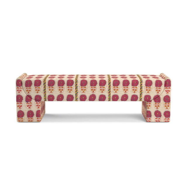 Fuchsia Daisy Suzani Stevie Bench Furniture Revive 