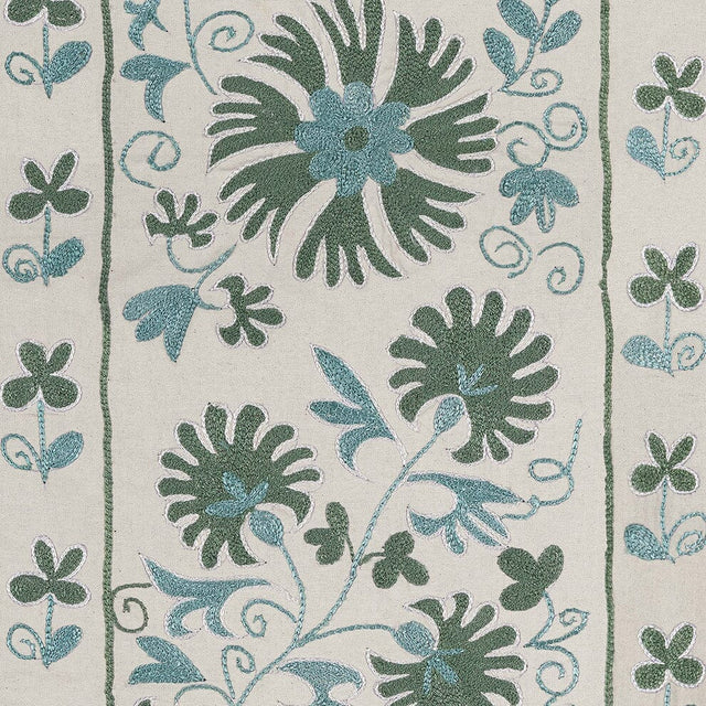 Sage Ribbon Suzani Wallpaper Yardage St. Frank 