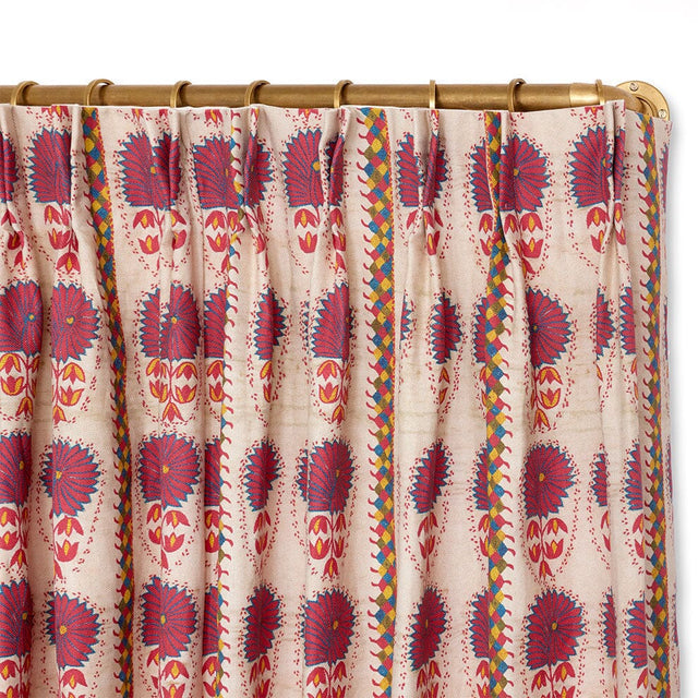 Fuchsia Daisy Suzani French Pleat Curtain Curtains St. Frank 