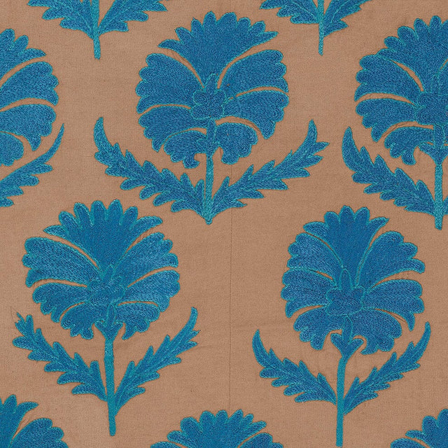 Turquoise Daisy Suzani Wallpaper Yardage St. Frank 