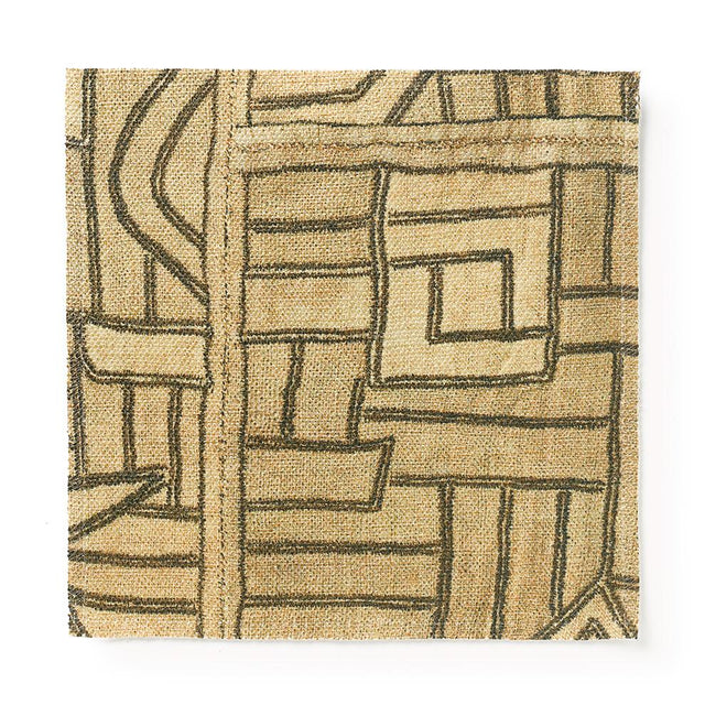 Golden Maze Kuba Cloth - Fabric Fabric by the Yard St. Frank 