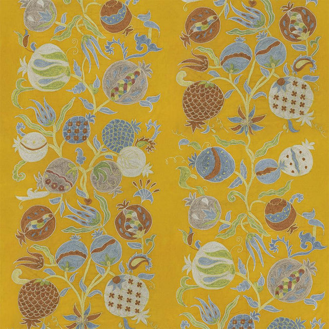 Golden Pomegranate Suzani - Wallpaper Yardage St. Frank 