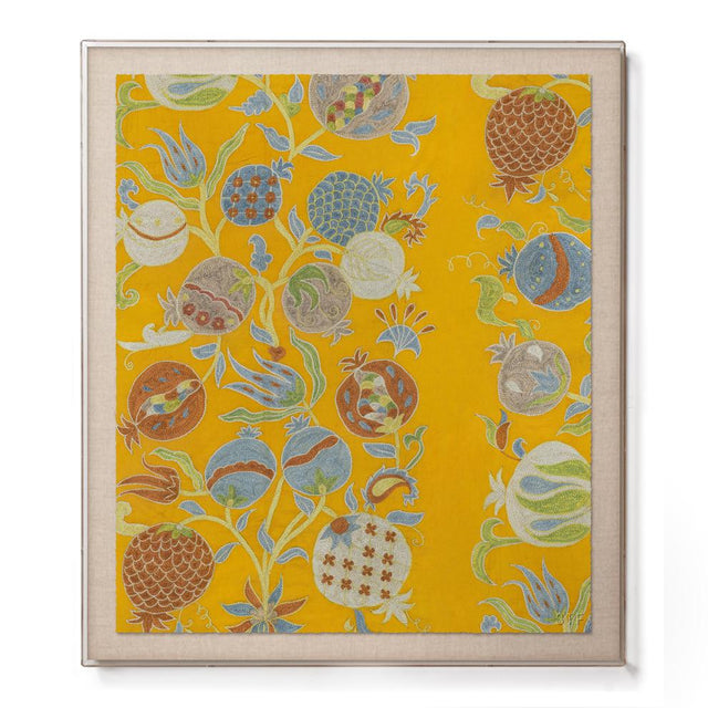 Golden Pomegranate Suzani - Accent Framed Print Print St. Frank 