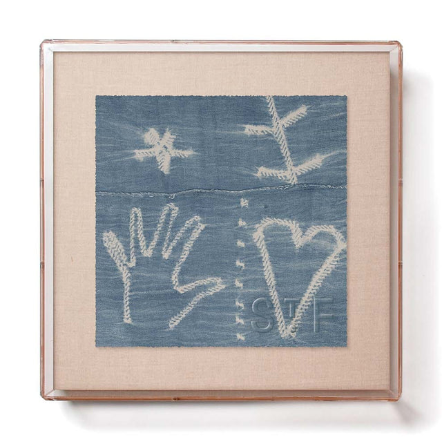 Heart in Hand Indigo Mini Framed Print Print St. Frank 