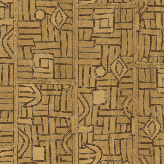 Golden Maze Kuba Cloth - Wallpaper Yardage St. Frank 