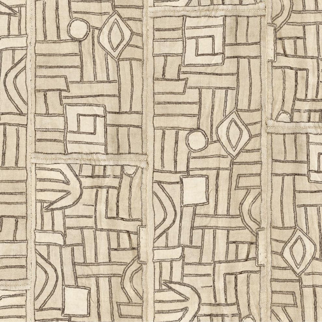 Ecru Maze Kuba Cloth - Wallpaper Yardage St. Frank 