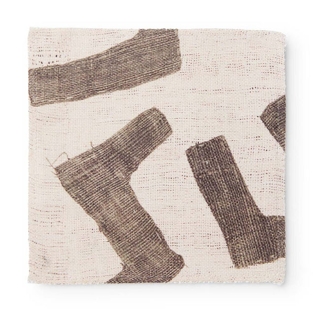 Ecru Figures Kuba Cloth - Fabric Fabric by the Yard St. Frank 