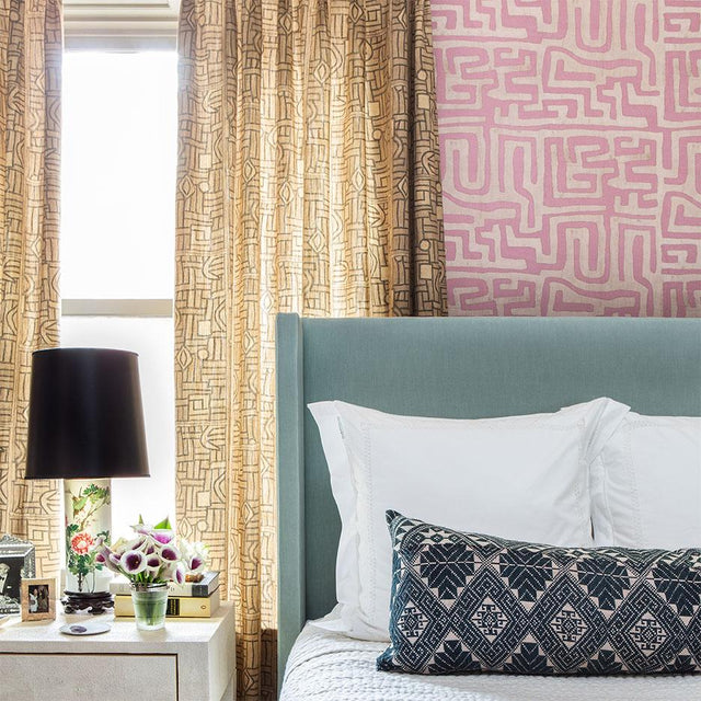 Golden Maze Kuba Cloth Fabric